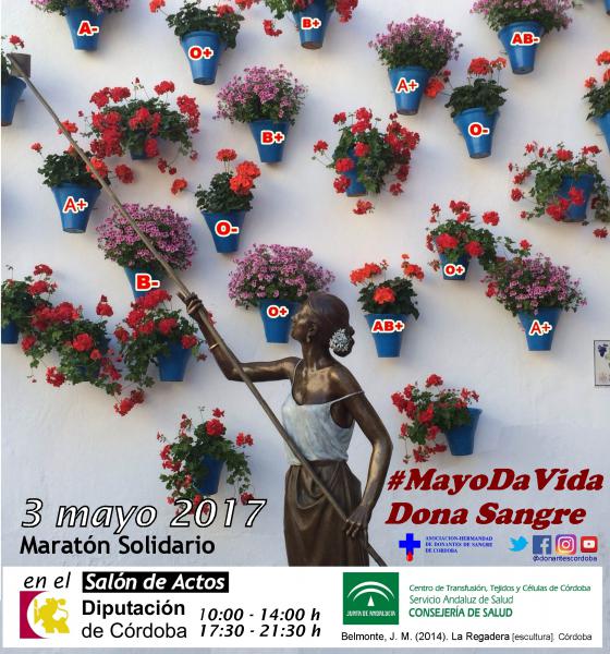 ¿Entre Cruces y feria ¿te quedan 10´ para salvar una vida? 3 de mayo Maratón Solidario en Diputación, ven, comparte #MayoDaVida